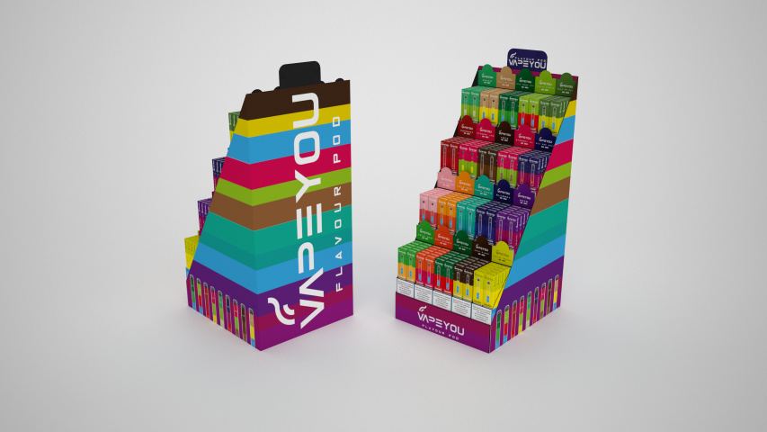 Cajas display — display y PLV diseñado y fabricado por Reclamo Design en Tenerife