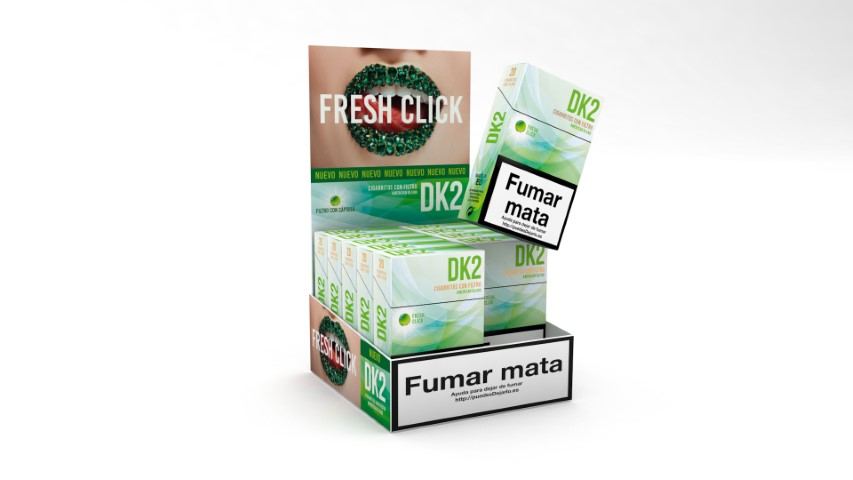 Display DK — display y PLV diseñado y fabricado por Reclamo Design en Tenerife