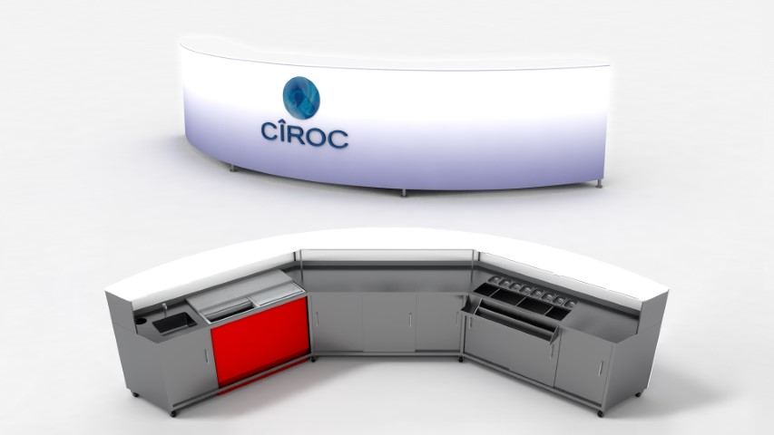 Mueble Cîroc 4 — mobiliario comercial diseñado y fabricado por Reclamo Design en Tenerife