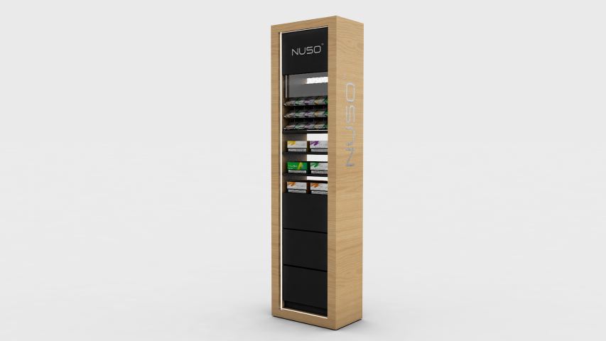 Mueble Nuso restaurante — mobiliario comercial diseñado y fabricado por Reclamo Design en Tenerife