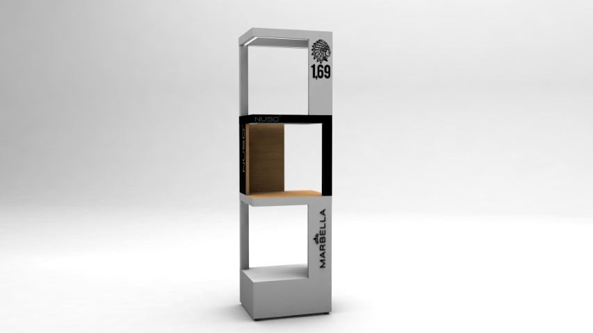 Mueble Palace 3 — mobiliario comercial diseñado y fabricado por Reclamo Design en Tenerife