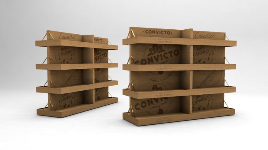 Mueble Palace 6 — mobiliario comercial diseñado y fabricado por Reclamo Design en Tenerife