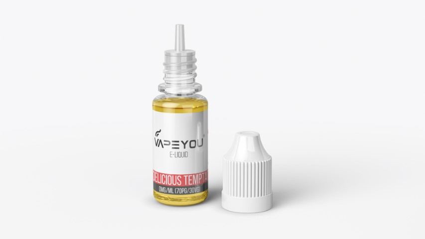 Packaging e-liquid Vapeyou — packaging diseñado y fabricado por Reclamo Design en Tenerife