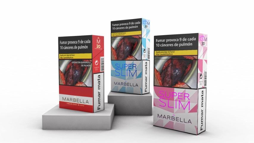 Packaging Marbella — packaging diseñado y fabricado por Reclamo Design en Tenerife